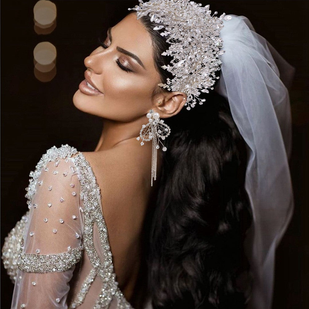 Bridal Full Head Luxury Crystal Wedding Tiara