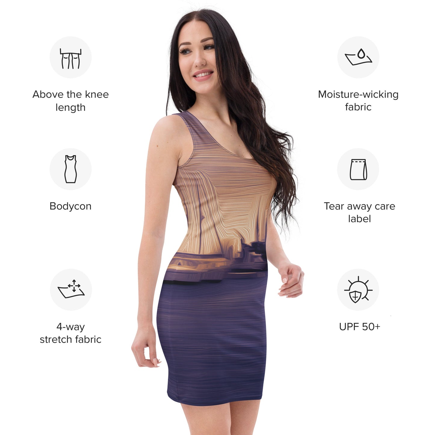 The Sleeping Yachts (at Sunset) - Womens Bodycon Dress