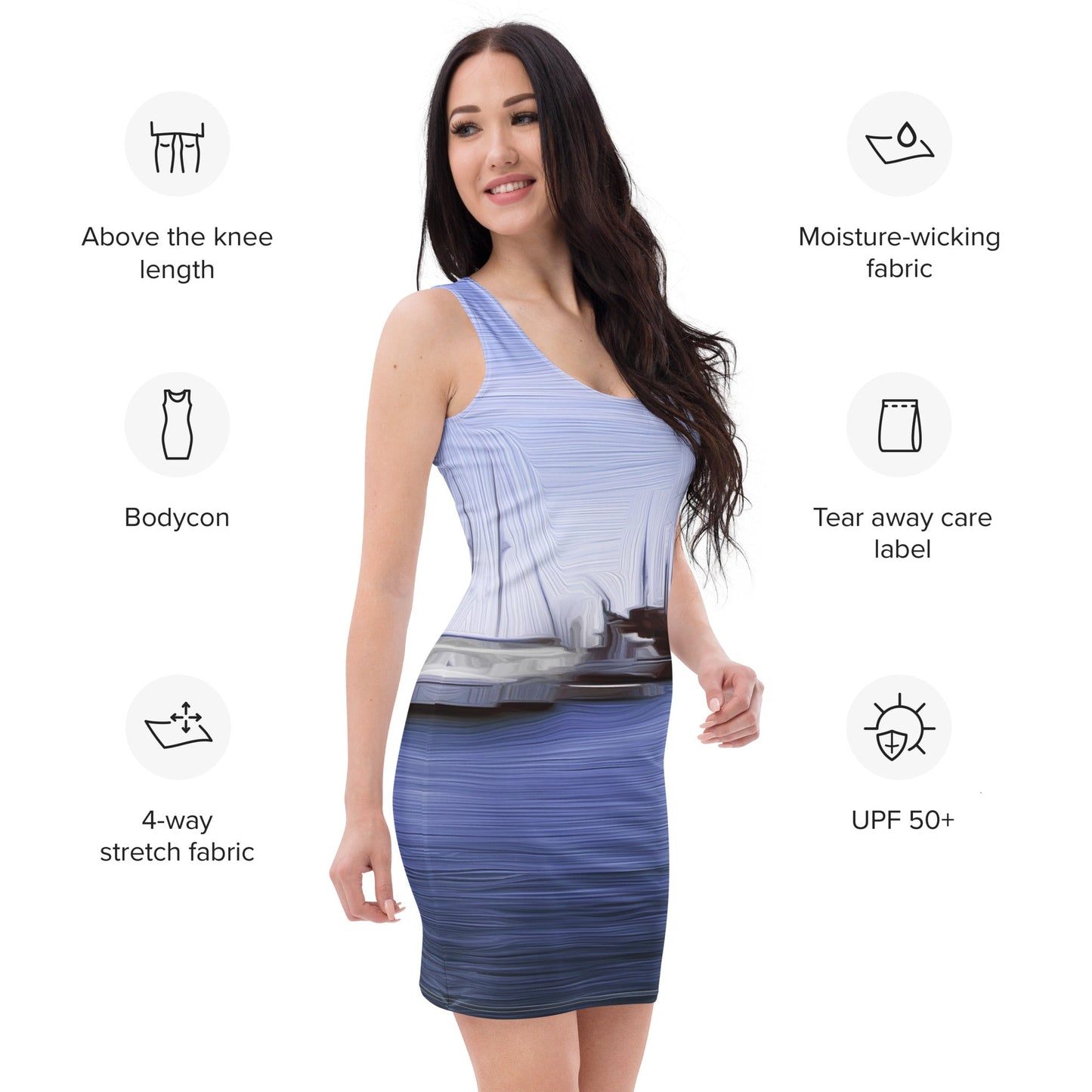 The Sleeping Yachts (at Afternoon) - Womens Bodycon Dress
