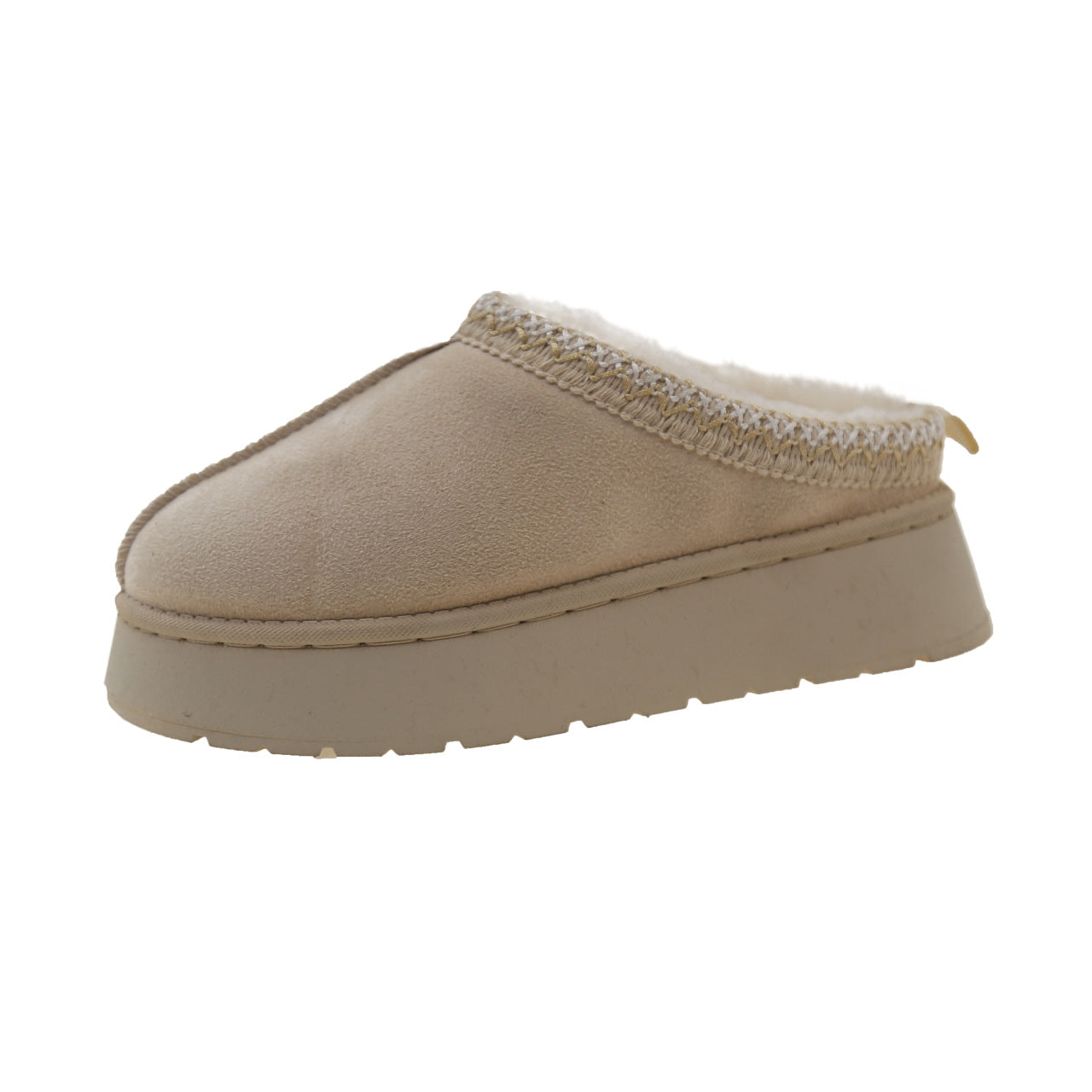 Womens platform ankle slipper shoe boots for winter