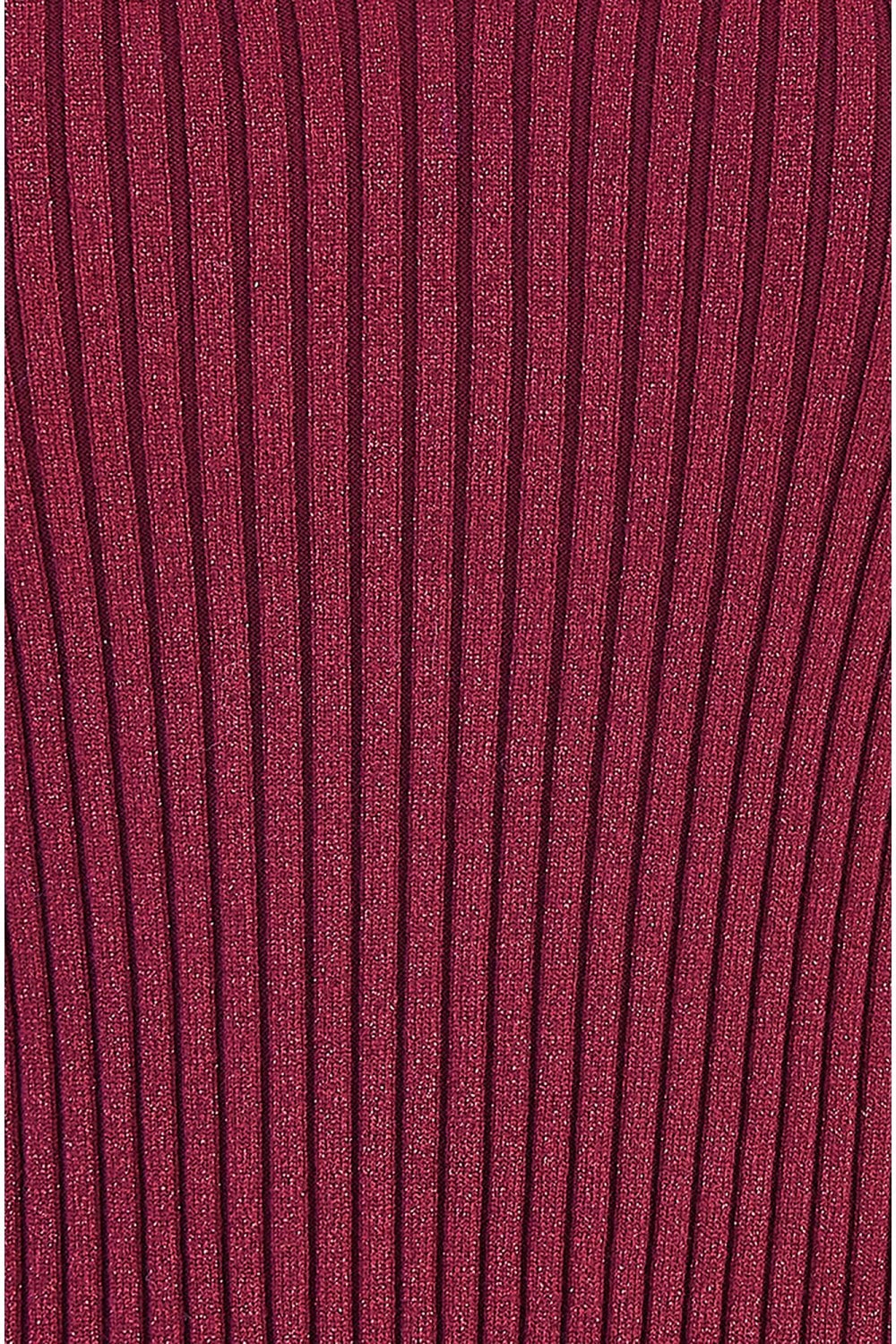Yumi Burgundy Metallic Rib Knitted Vest Top