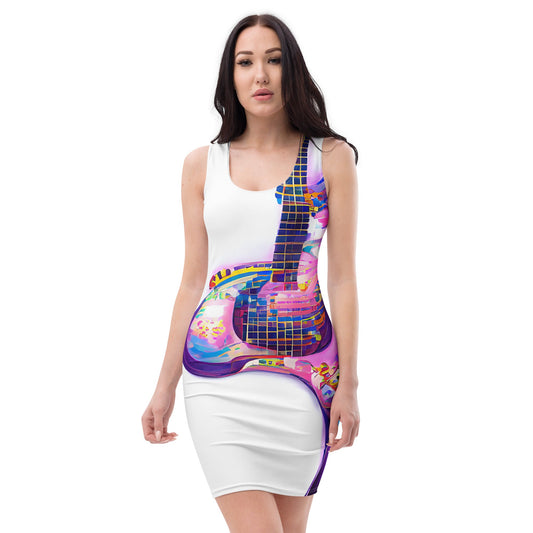 Hippie Guitar - Womens Bodycon Dress