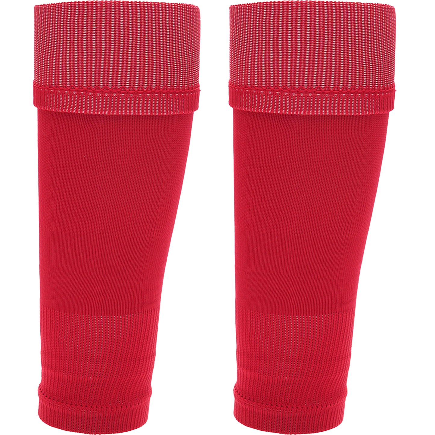 Kids Leg Sleeve Socks Red Fits Over Calf Shin Pads Compression Sleeves for Football Training Running by Sock Stack