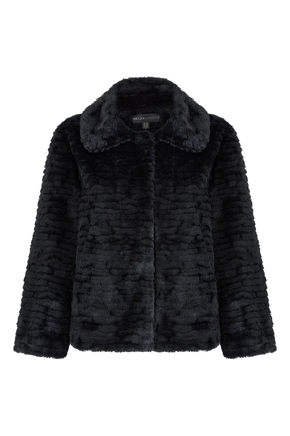 Mela Black Faux Fur Short Jacket
